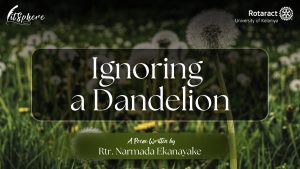 Read more about the article IGNORING A DANDELION